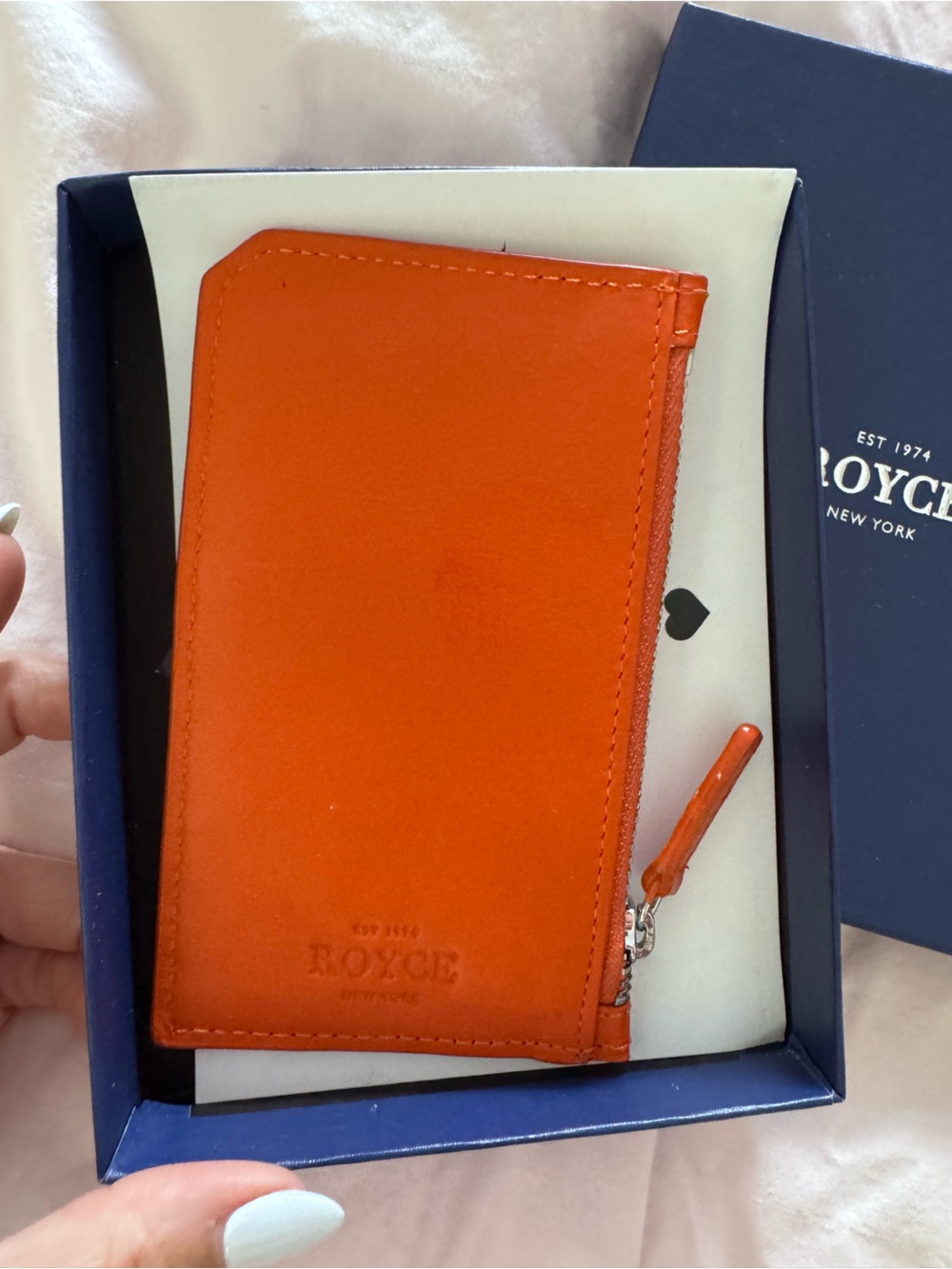 Royce Zipped Credit Card Wallet